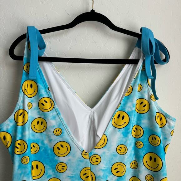 Posh Peanut Swimsuit One Piece Blue Smiley Face - Picture 9 of 14